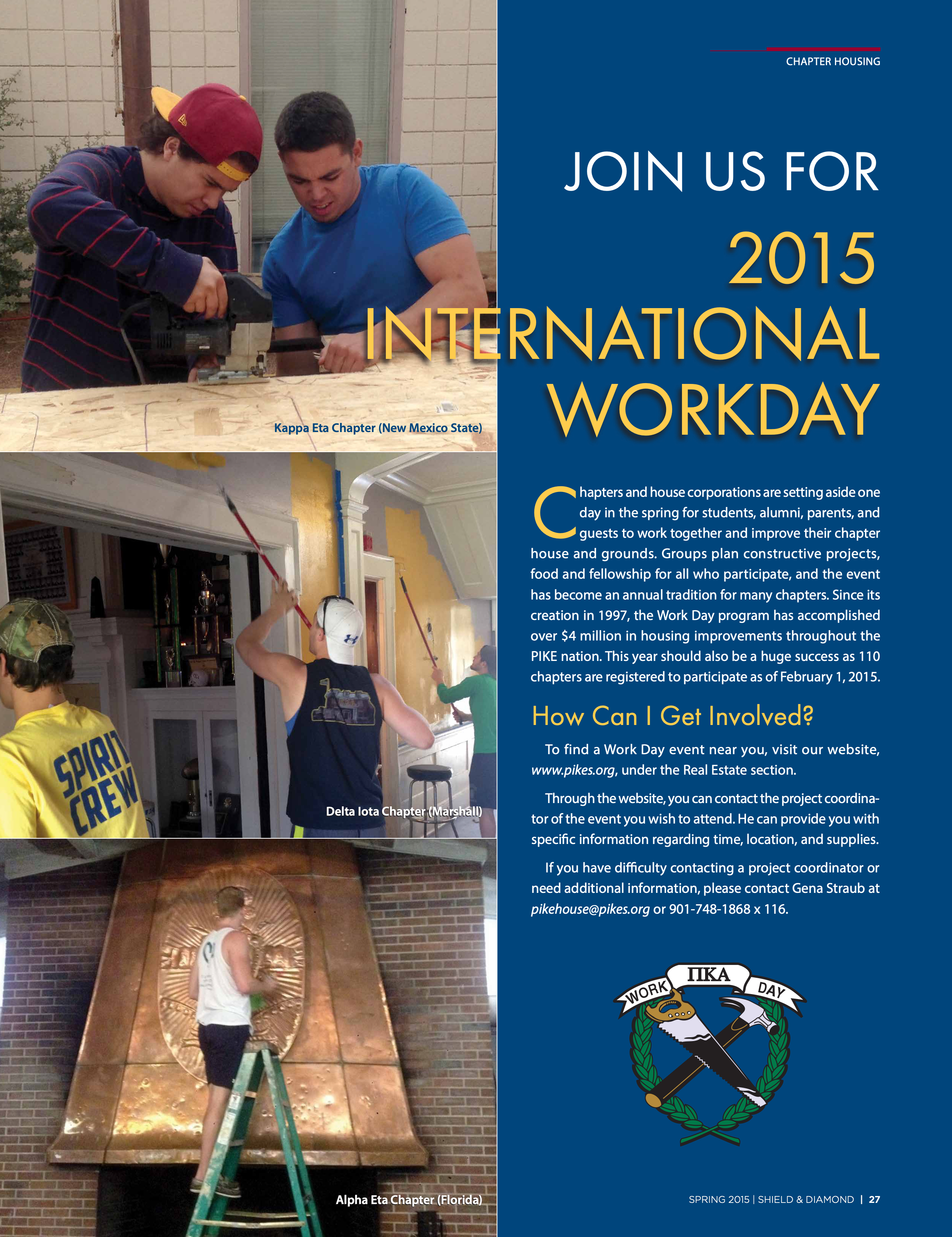 Chapter Housing: 2015 International Workday, Spring 2015